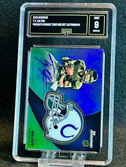 2012 Bowman 🔥 T.Y. Hilton 🔥 Rookie Team Helmet Auto GMA 9 Mint 💎 - Indianapolis Colts