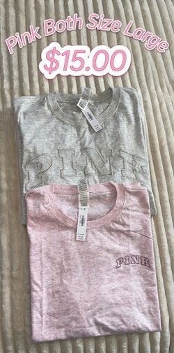 PINK Victoria's Secret T-Shirts Size Large (2-Pack)