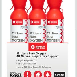 American Red Cross + Boost Oxygen | Extra Large 12L Canister (3 Pack)