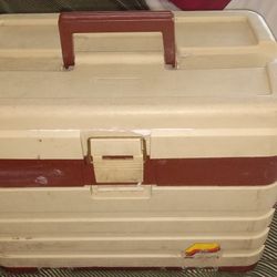 Giant Fishing 3 Fishing Pole And Giant Plano Assorted Rubber Worm And More Takle Box Deal