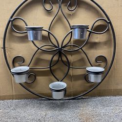 Wrought Iron Candle Holder Wall Decor