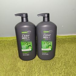 2 Dove Men Care Body +Face Wash 32oz 