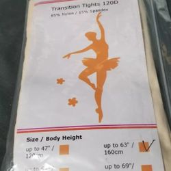 Dance Ballet Tights for Girls - Women | Ultra-Soft Convertible Transition Tights (Large) (10-14) (Ballet pink)