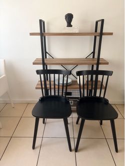 Black Windsor Dining Chairs Set of 2