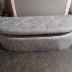 Gray Ottoman  WITH storage 