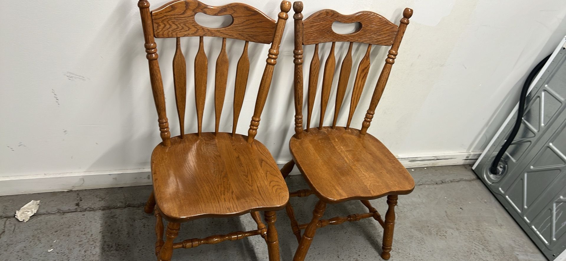 2 Strong, Wooden Dining Chairs