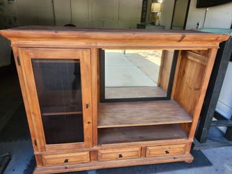 All wood entertainment center