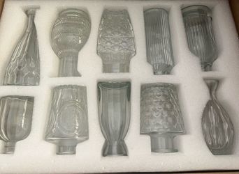 Glass Vase Set Of 20- Clear