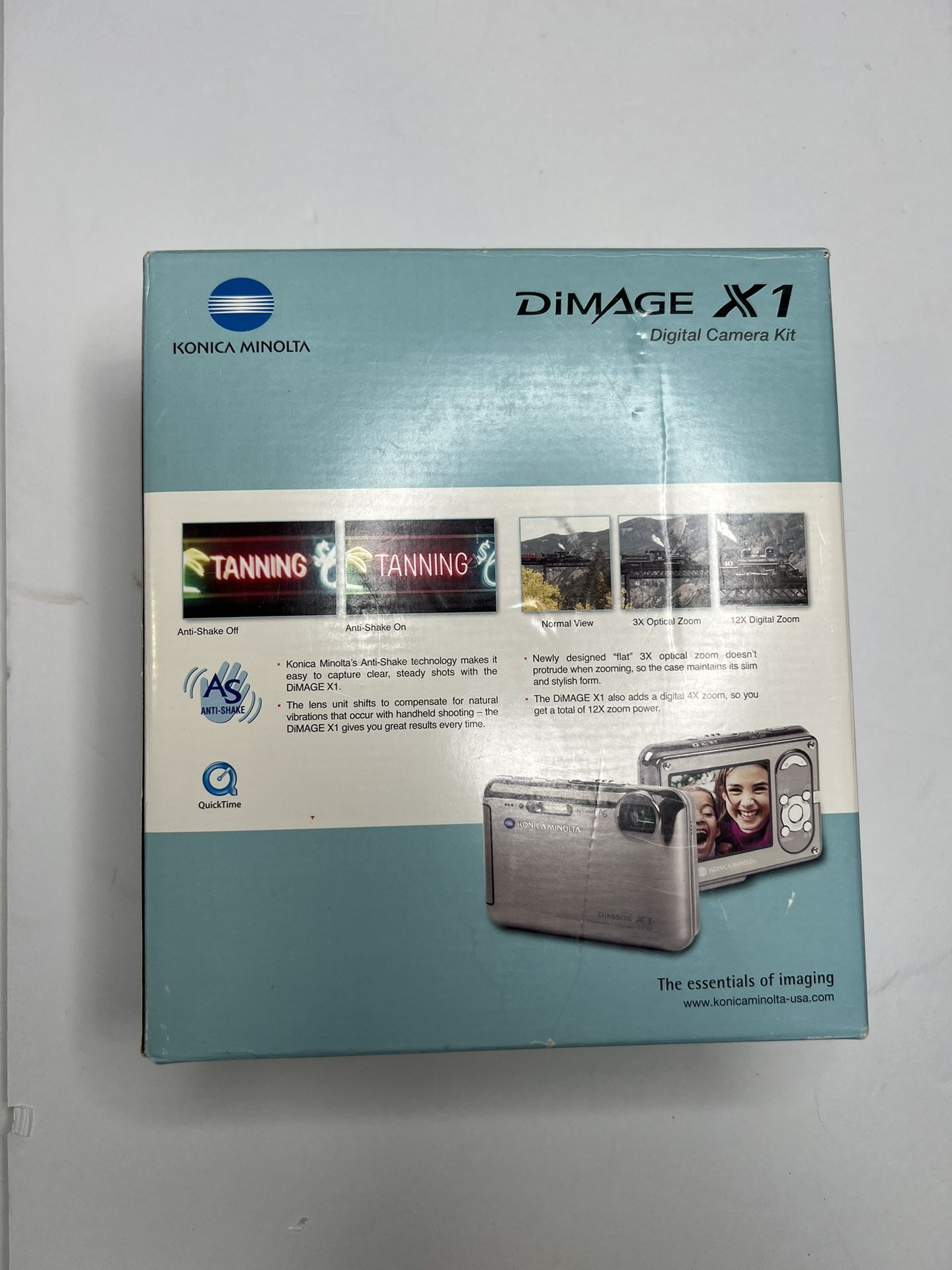 Konica Minolta Dimage X1 Digital Camera Original Box Charger Memory Card Works