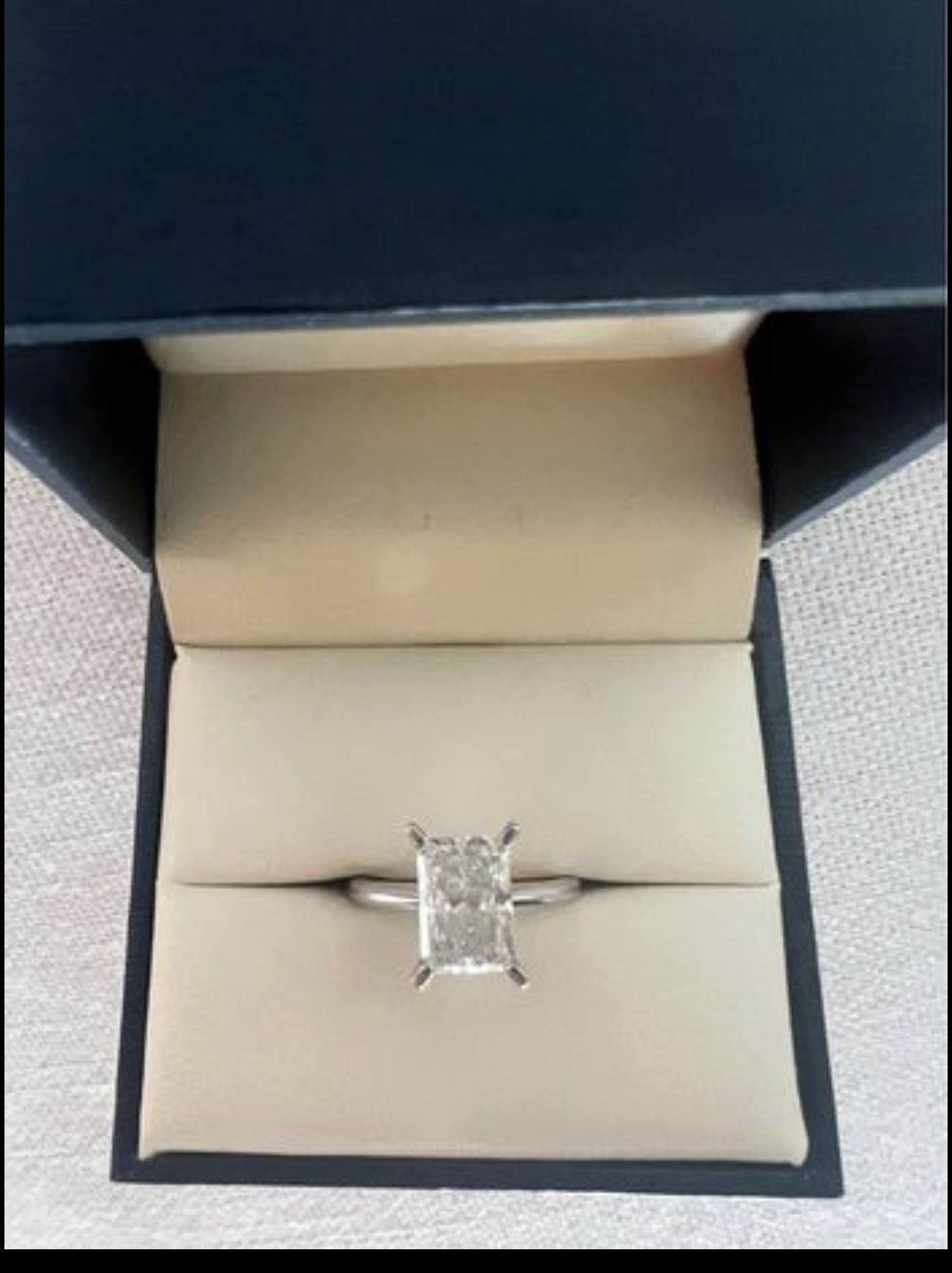 2.66 Radiant Cut Diamond Solitaire 14k White Gold