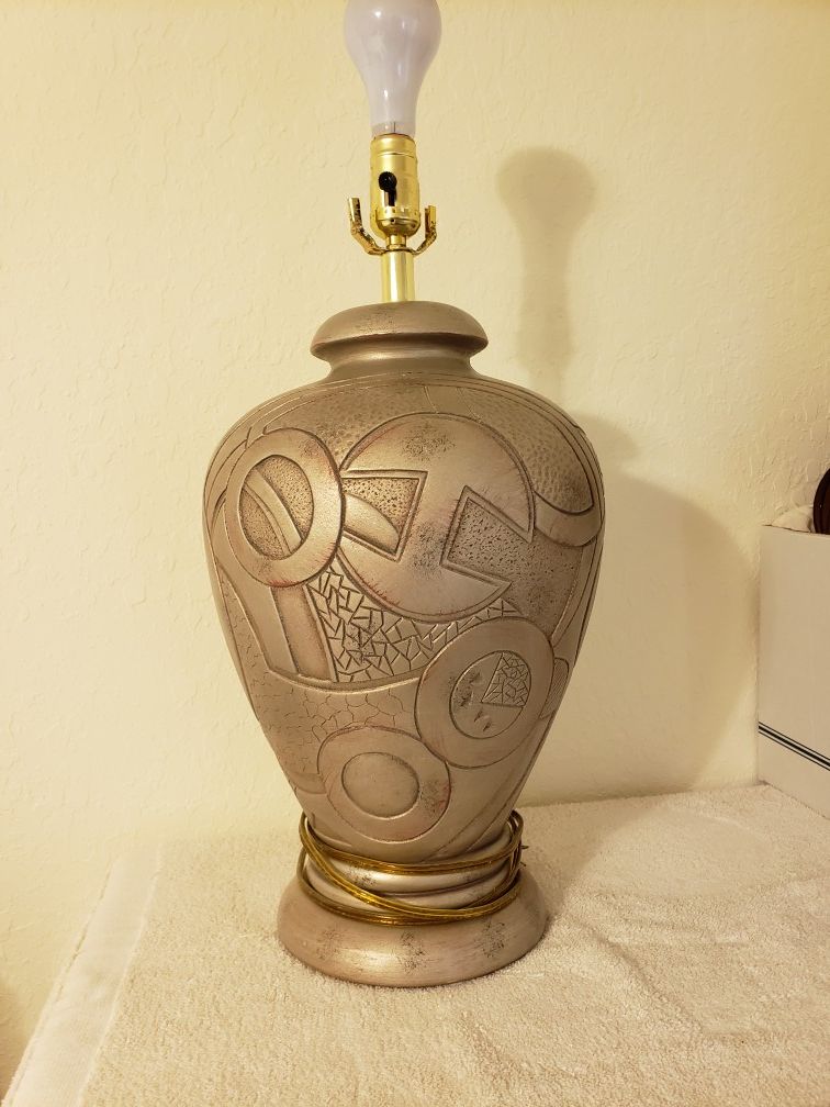 Bronze Ceramic Lamp - set of 2.