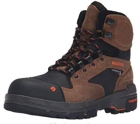 NEW Size 7.5 wide or 8.5 or 12 wide composite Toe WATERPROOF Wolverine Men Legend Comp Toe Work Shoe 6" TAN Construction Boots