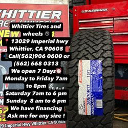 SET OF NEW TIRES, 265/70R17 ATLANDER AT , INCLUDING MOUNTING AND BALANCING. ASK ME FOR ANY SIZE OR BRAND