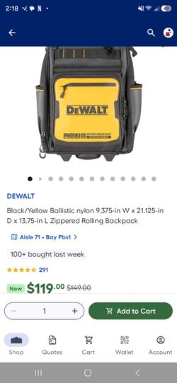 Dewalt BackPack Tools New
