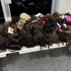 Lot 112 Synthetic Wig Hair Extensions, New with tags!  