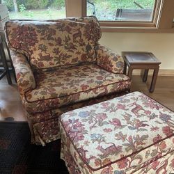 Chair and Ottoman 