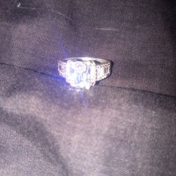 Sterling Silver Ring With Amethyst Stone