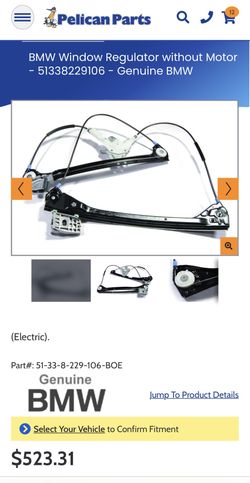 BMW E46 Coupe & Convertible Window Regulator OEM