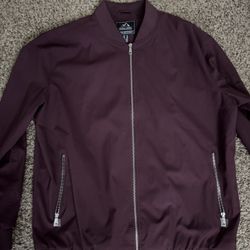 Wine Red Bomber Jacket