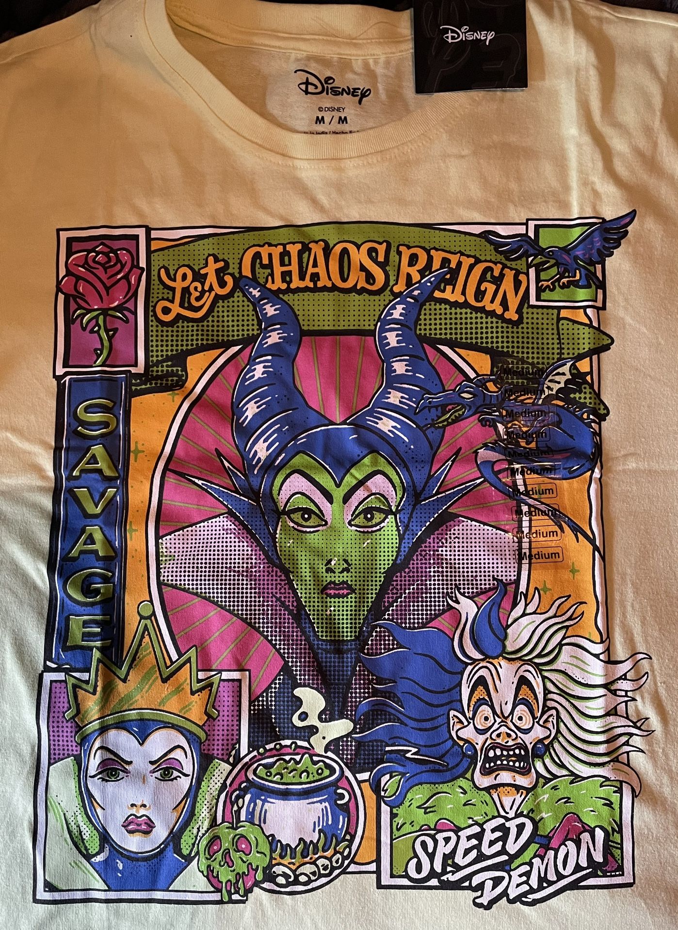 Let Chaos Reign Shirt Yellowish Green