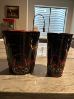 Revenge of the sith 20th anniversary popcorn bucket and cup
