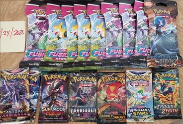 Pokemon TCG Sealed Booster Pack Lot Fusion Strike Astral Radiance + More