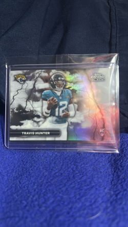 Topps chrome black black, lightning refractor BL-21 Travis Hunter