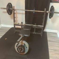 Bench Set With Ez Curl Bar