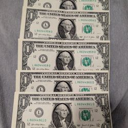 Five Consensitive Misaligned Dollar Bills