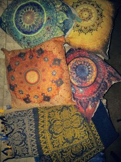 Boho Mandala Pillow & Blanket Set (6-Pieces) – Complete Couch Decor – $40