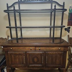 Buffet hutch and glass shelves 