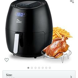 Uten Air Fryer 6.9QT, Electric Non-Stick Air Fryers Oven Oilless Cooker, 8 Cooking Preset, Instant Temp/Time Control, LED Digital Touchscreen