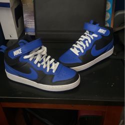 Royal Blue, Black And White High Tops Air forces 