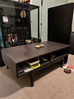 Dark chocolate brown coffee table