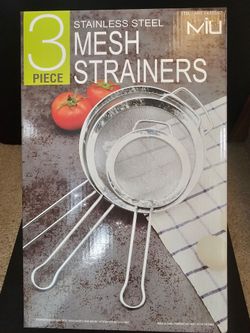 Miu 3 Piece Stainless Steel Strainer Set