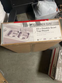 Glacier Bay 33in Double Bowl Kitchen Sink