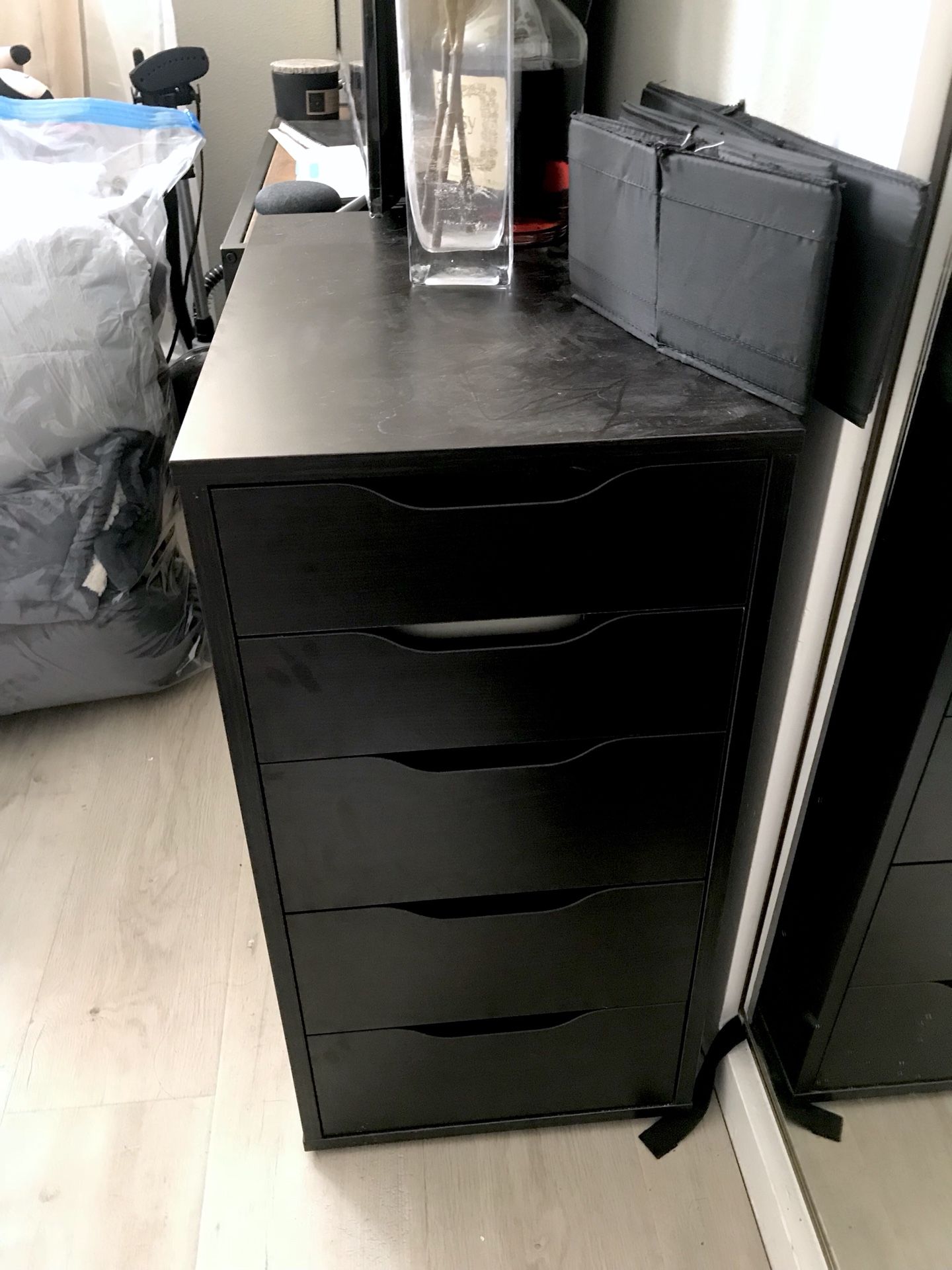 Ikea Alex drawers brown black drawer unit