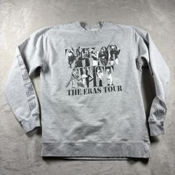 Taylor Swift The Eras Tour 2023 Official Crew Sweatshirt XL Gray Pullover #2625