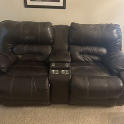 Leather Reclining Movie Seat