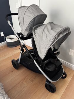 Graco DuoGlider Click Connect Double Stroller (Gray)