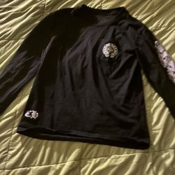black n white chrome heart long sleeve
