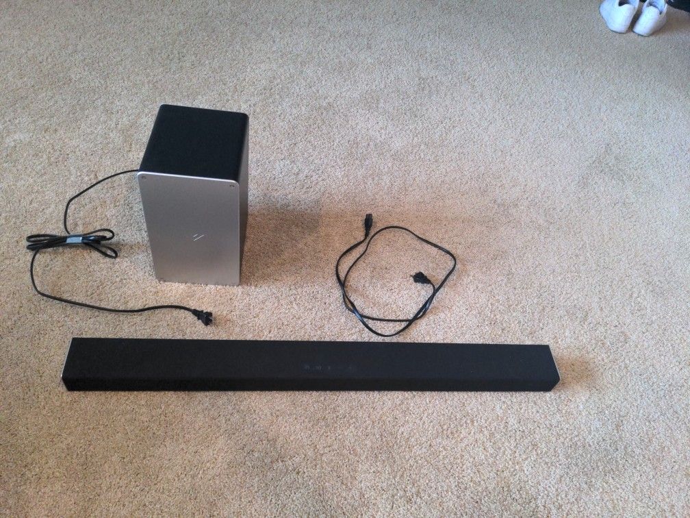 Vizio Bluetooth Sound Bar + Wireless Subwoofer – Great Sound – No Optical Cable
