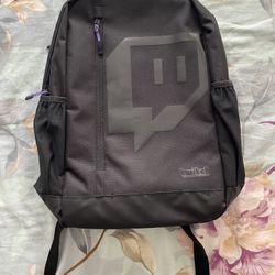 Black and Purple Twitch Backpack