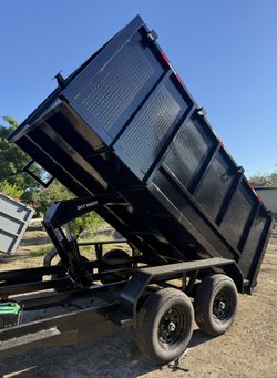 🔥New 8x4x12 SCISSOR LIFT Hydraulic Dump Trailer WITH TARP🔥🎃
