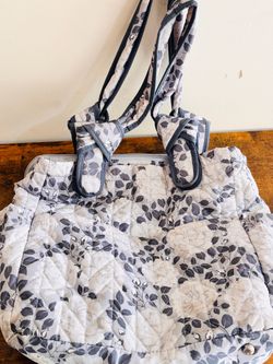 Quilted Floral Tote Bag