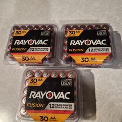 Rayovac Fusion 30 AA Batteries. 