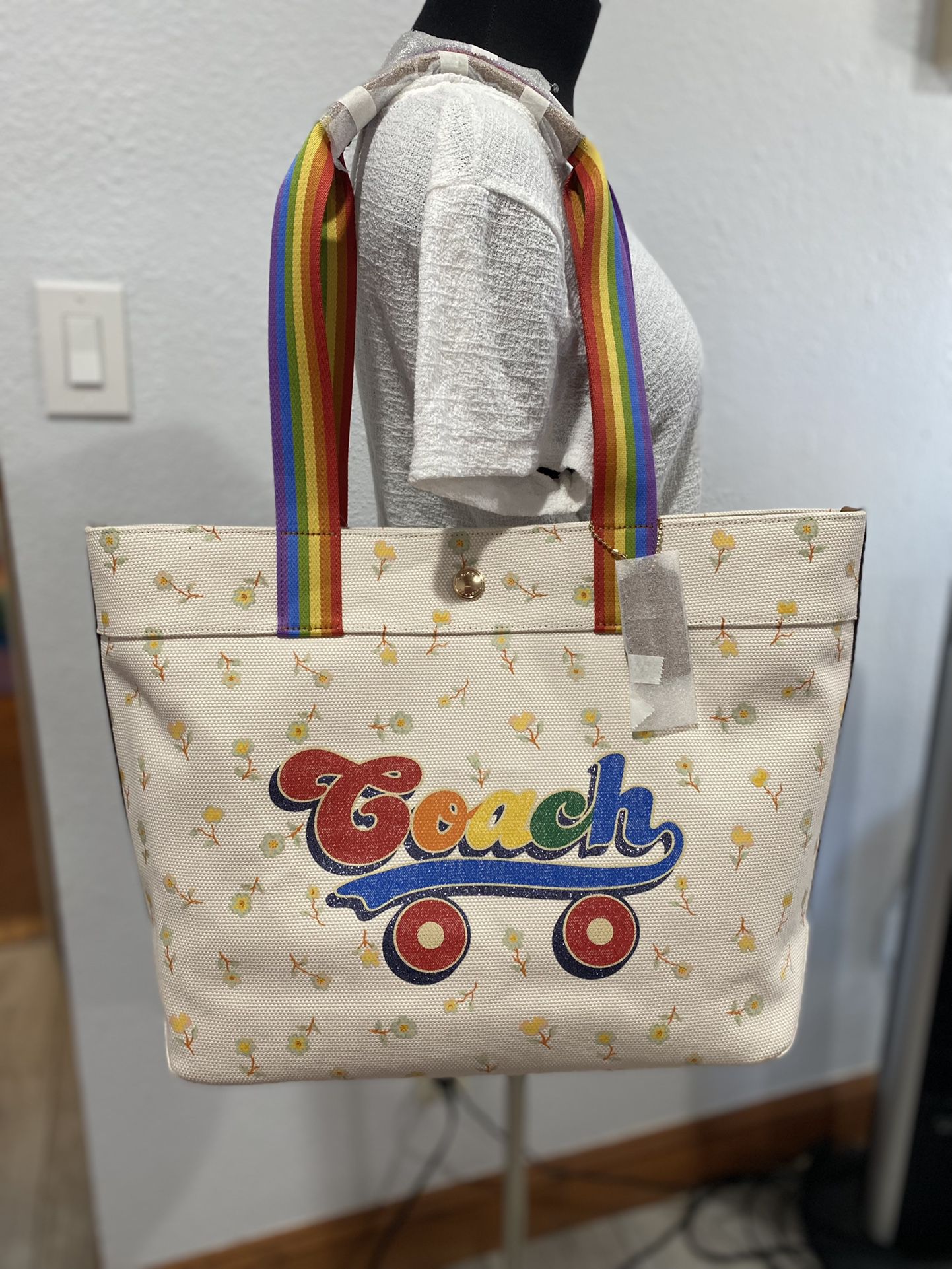 Coach Rainbow Tote Bags