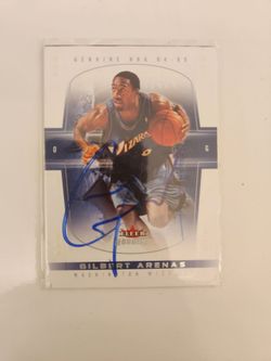 Gilbert Arenas Signed 2004-05 Fleer Genuine NBA Card