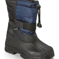 NEW Size 10 Boy Girl Kid Toddler Insulated Winter Snow Boots Black Navy
