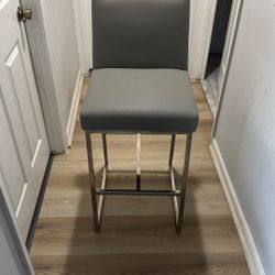 Faux Leather Bar Stool